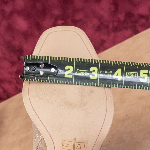 Dolce Vita Women Flynn Beige Suede Fashion Zip Block Heel Knee Boots sz 7.5 - Picture 6 of 10